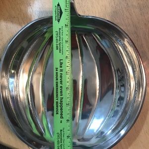 Silver platter pumpkin serving dish